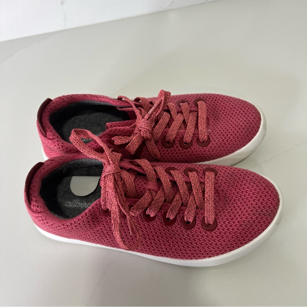 Allbirds Womens Tree Piper Sneakers Lux Pink Lightweight Washable Shoes Size 7 - Picture 11 of 16